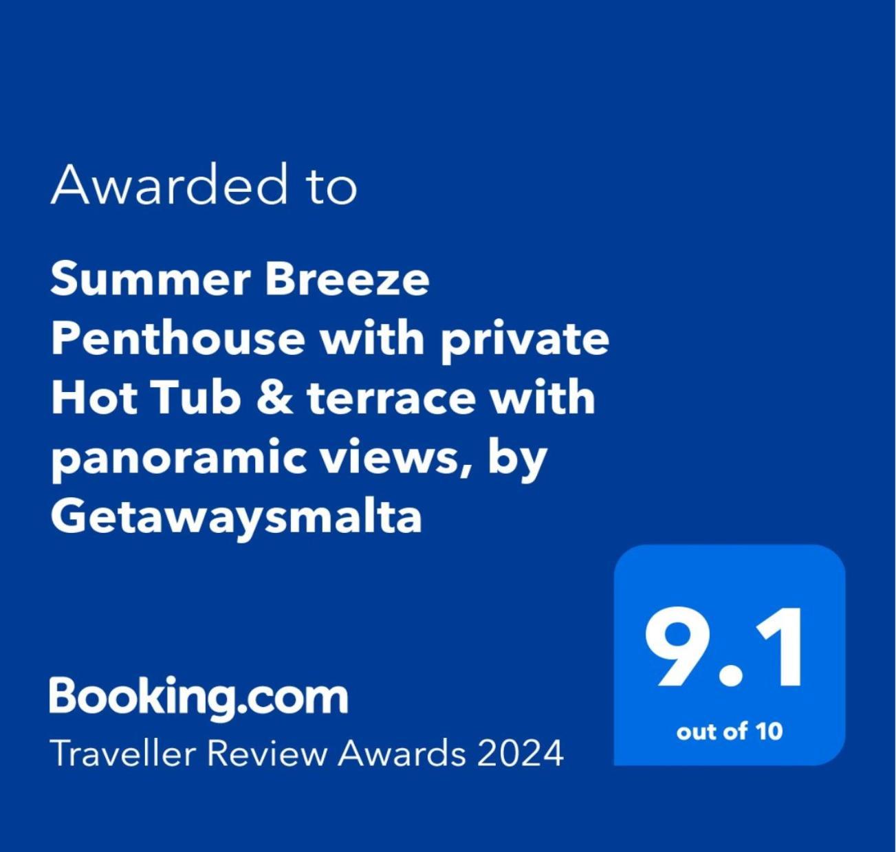 Summer Breeze Penthouse With Private Hot Tub & Terrace With Panoramic Views, By Getawaysmalta Мелліха Екстер'єр фото